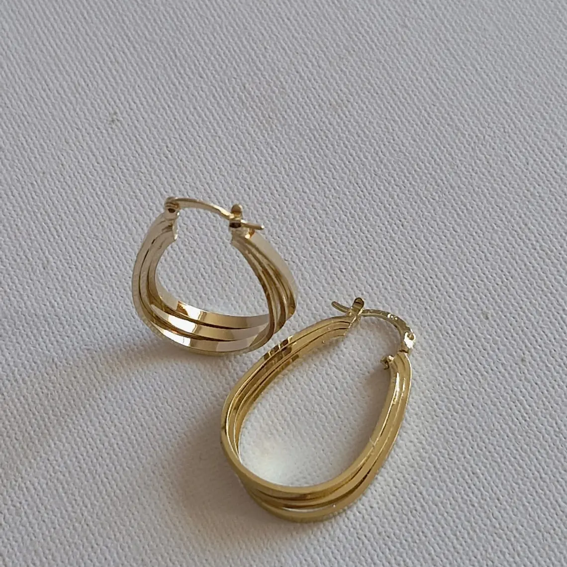 Argollas bañadas en oro 2