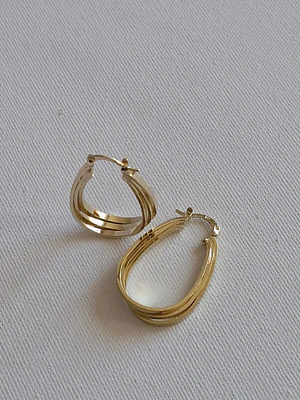 Argollas bañadas en oro