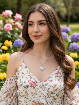 Collar colgante corazón plata 925