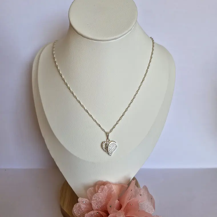 Collar colgante corazón plata 925 1