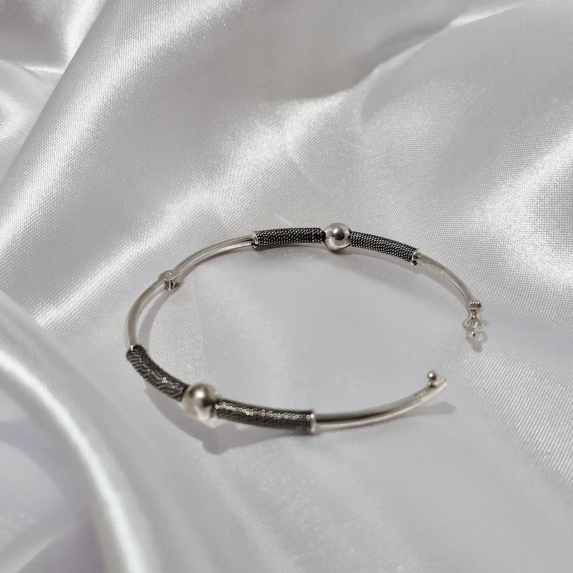 Pulsera de Plata envejecida 950 2