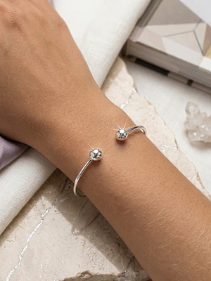 Pulsera de plata 950 de estructura rígida open-cuff
