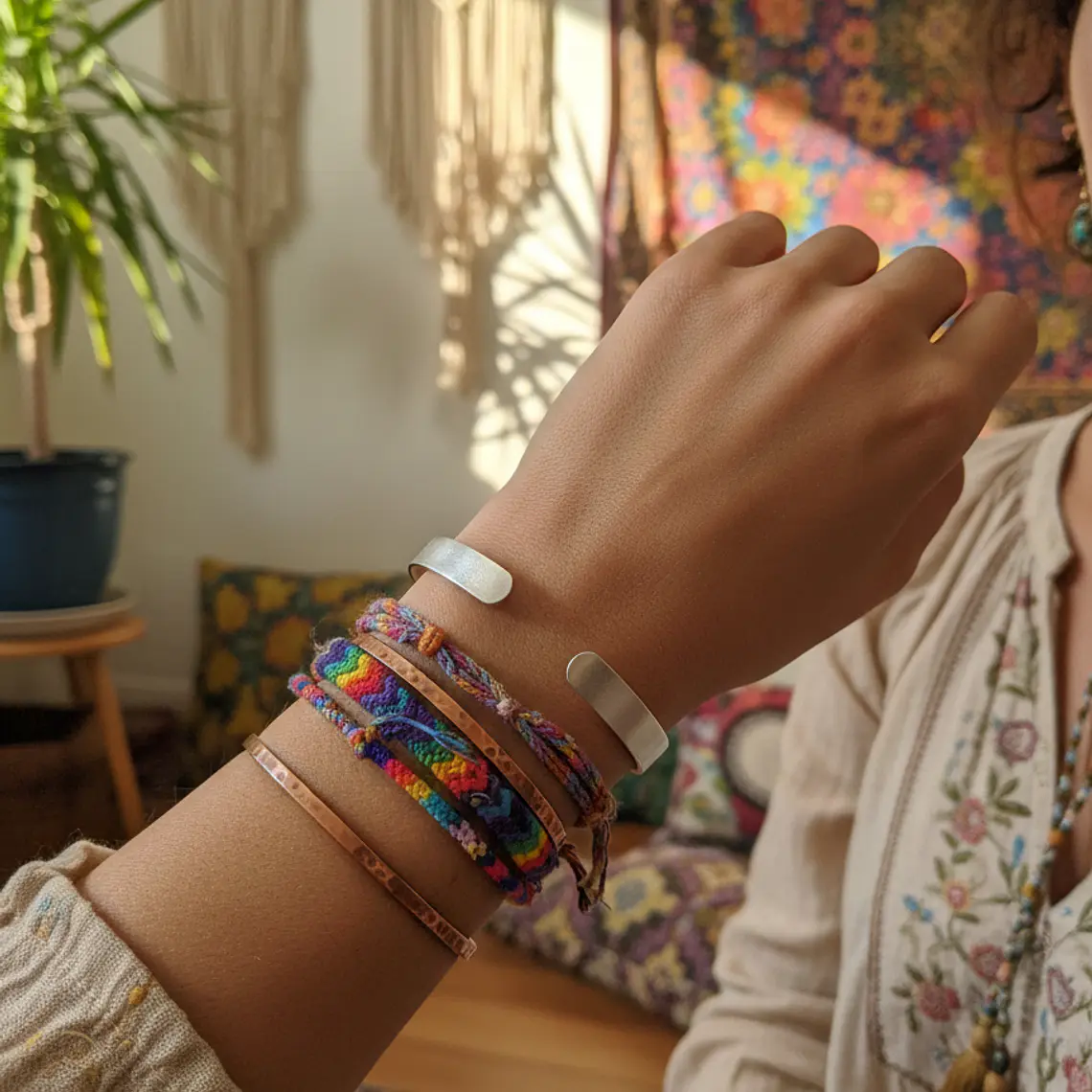 Brazalete de Plata 950 estilo Morrigan 2