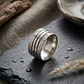 Anillo ancho de plata 950 