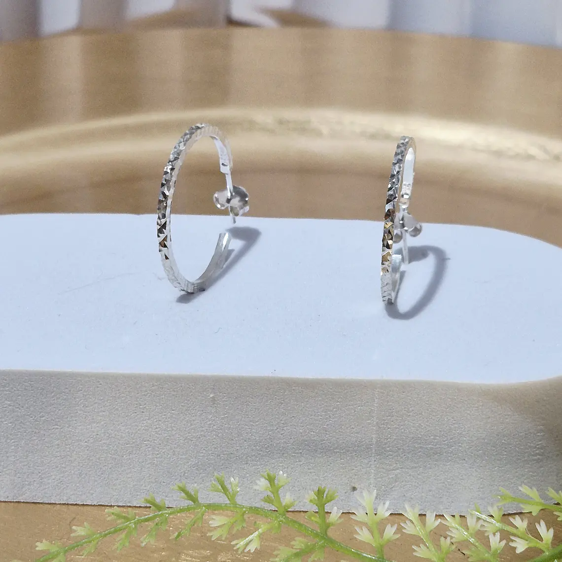 Argollas de Plata 950 diamantadas 2