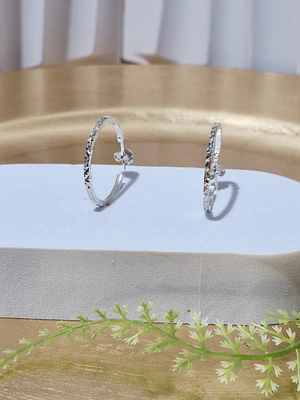 Argollas de Plata 950 diamantadas