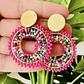 Aros circulares Alambrismo Bañado en Oro y cristales Multicolor  - Miniatura 1