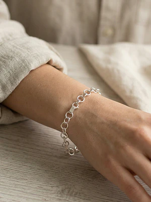 Pulsera de cadenas de plata 950 