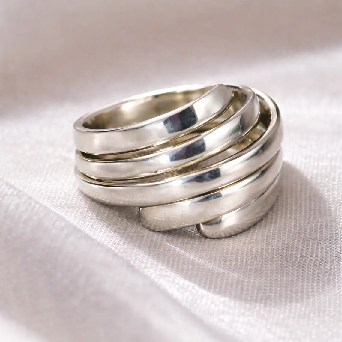 Anillo de Plata 925 Diseño Envolvente 1