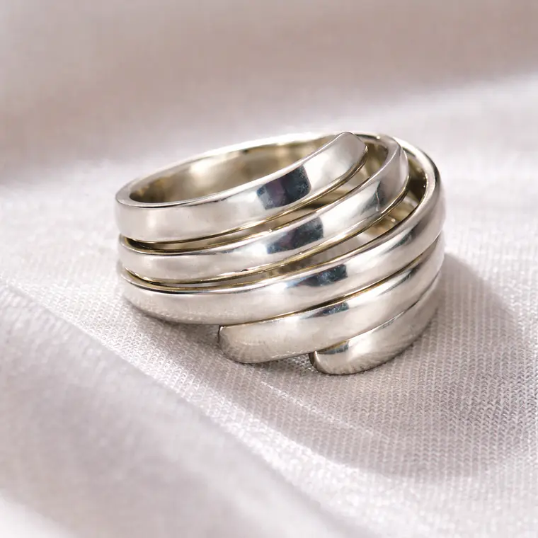 Anillo de Plata 925 Diseño Envolvente 1