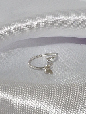 Anillo plata 925 estilo mariposa