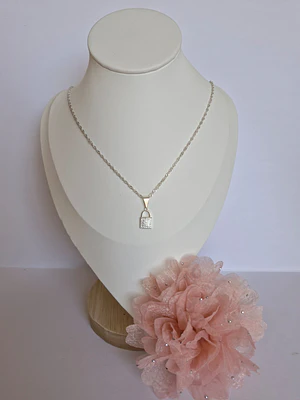 Collar plata 925 con colgante candado