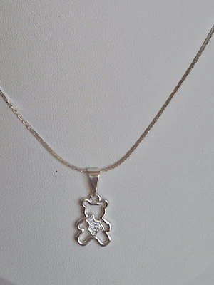 Collar plata 925 con colgante osito