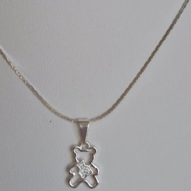 Collar plata 925 con colgante osito 1