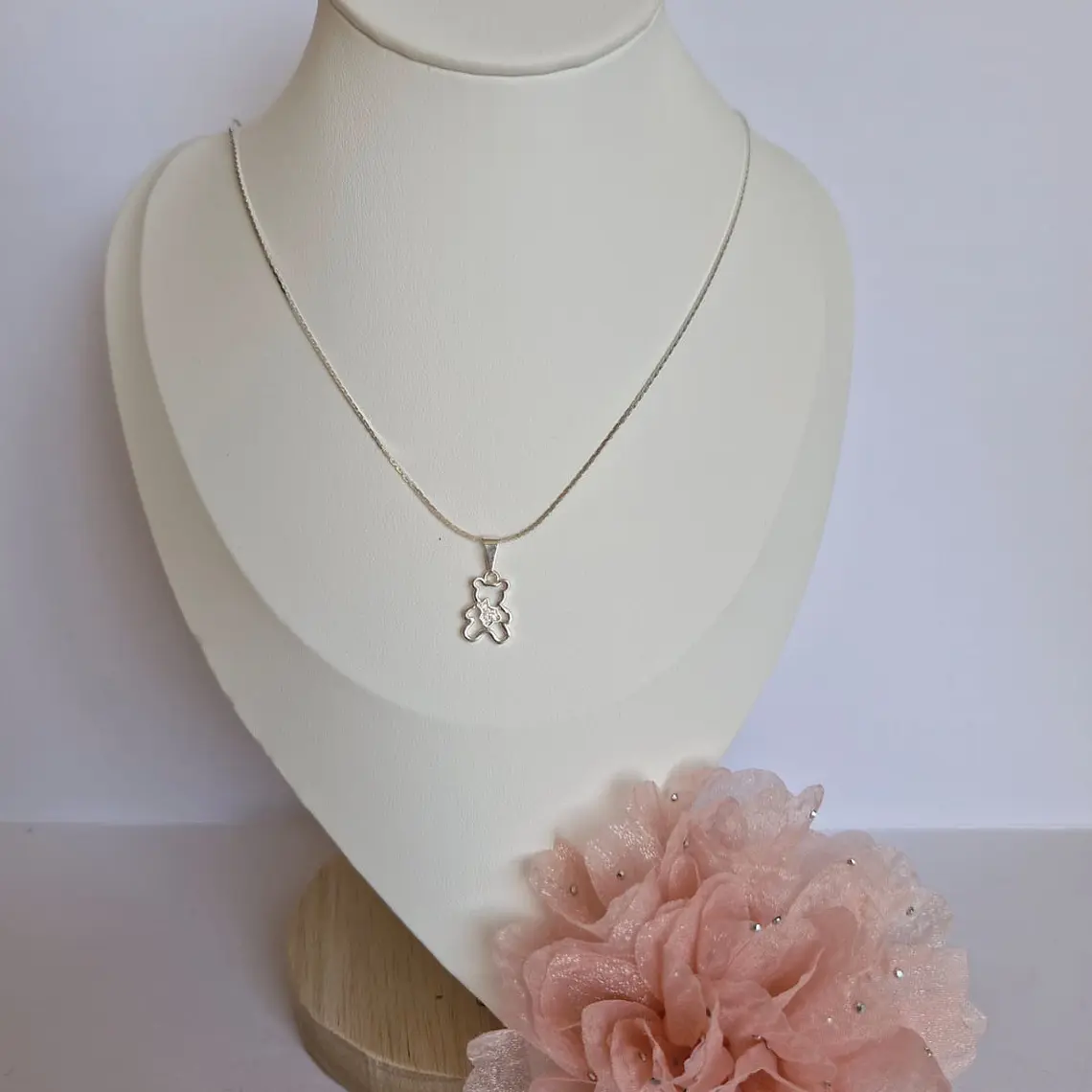 Collar plata 925 con colgante osito 2