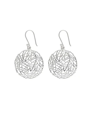 Aros colgante filigrana circulares plata 950