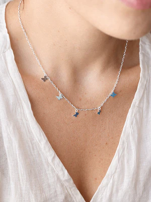 Collar de Plata mariposas 