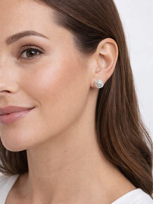 Aros de plata 950 con diseño esférico