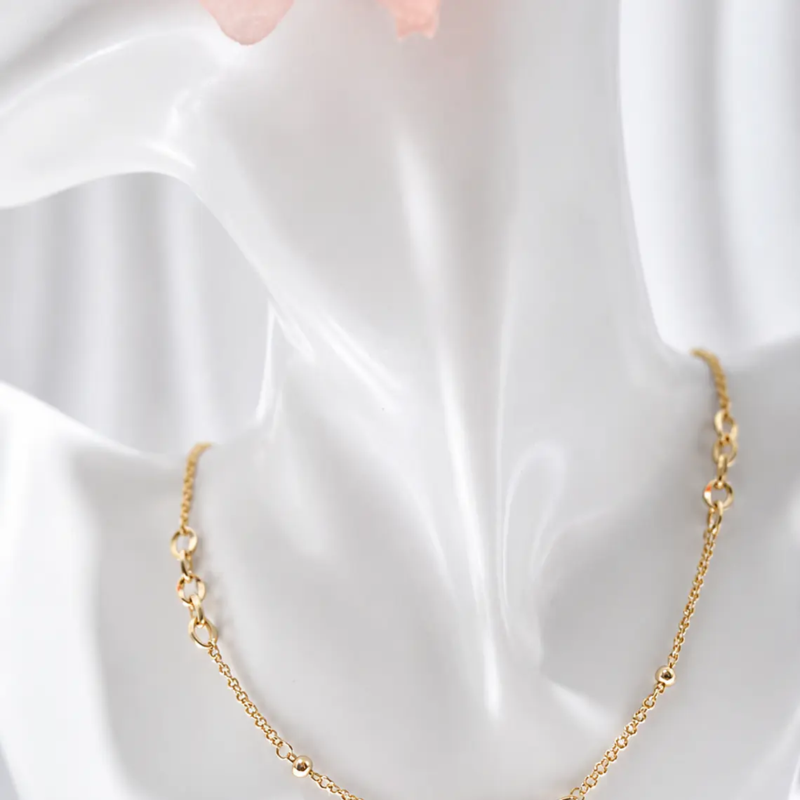 Collar enchape oro 24k elabones irregulares  1
