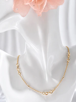 Collar enchape oro 24k elabones irregulares 
