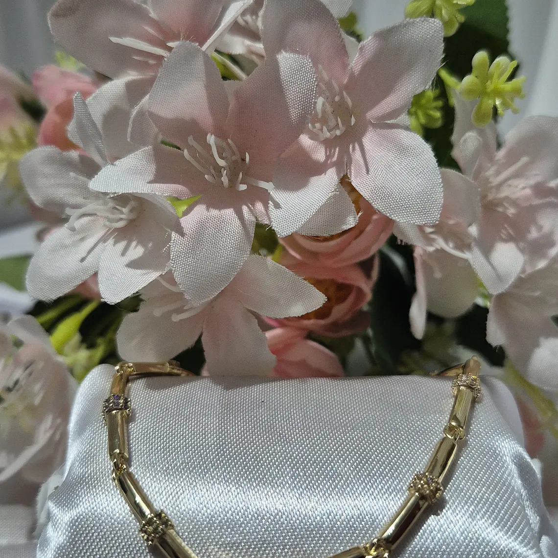 Pulsera Eslabones dorados Texturizados enchape Oro 1