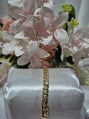 Pulsera Cadena Cubana Dorada