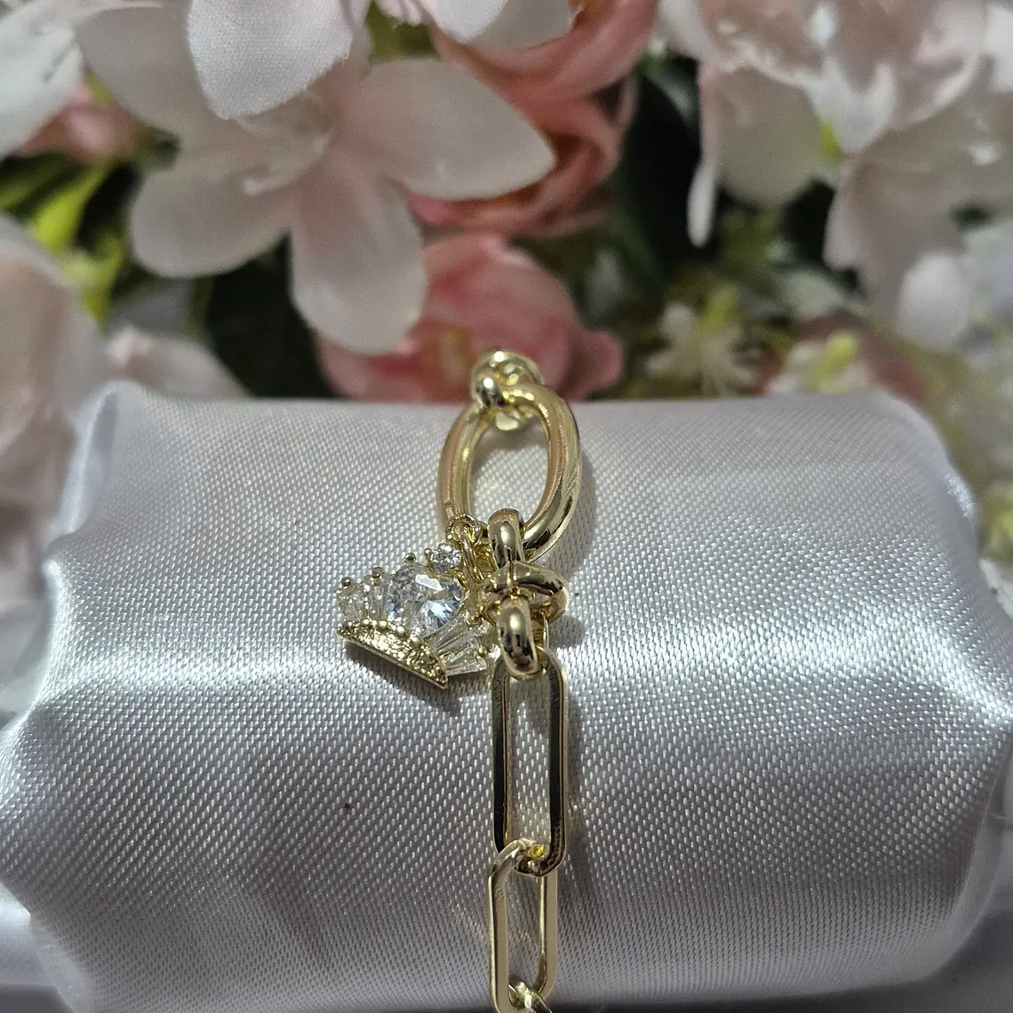 Pulsera Dije Corona Circonias  1