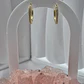 Aro argolla enchape oro con circones - Miniatura 1