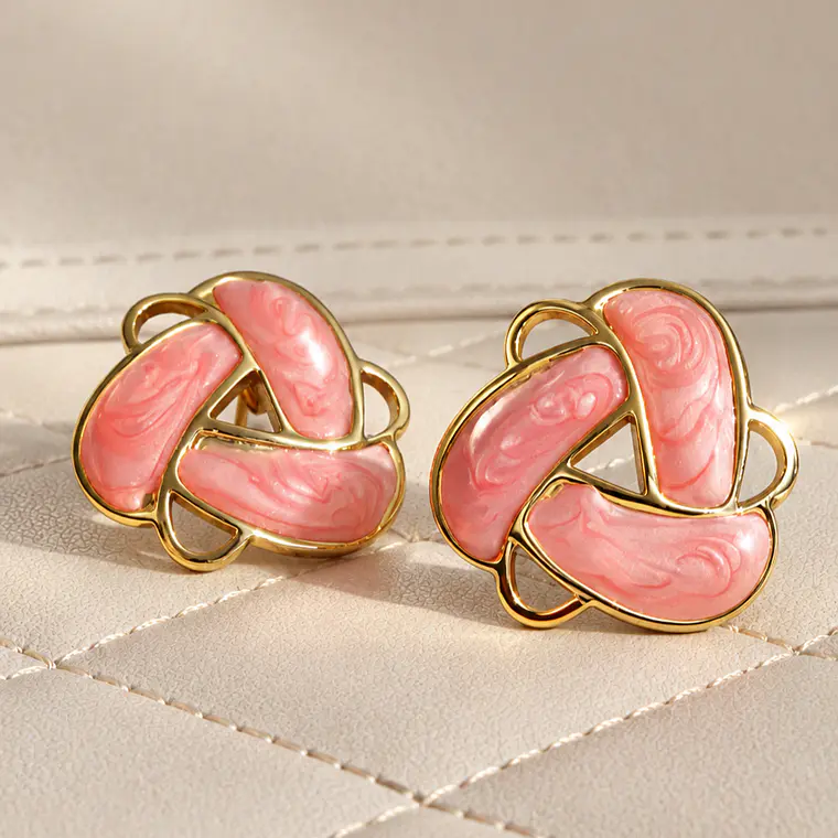 Aros Acero inoxidable diseño Nudo Coral 1