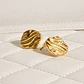 Aros Acero inoxidable Ondas Doradas - Miniatura 1