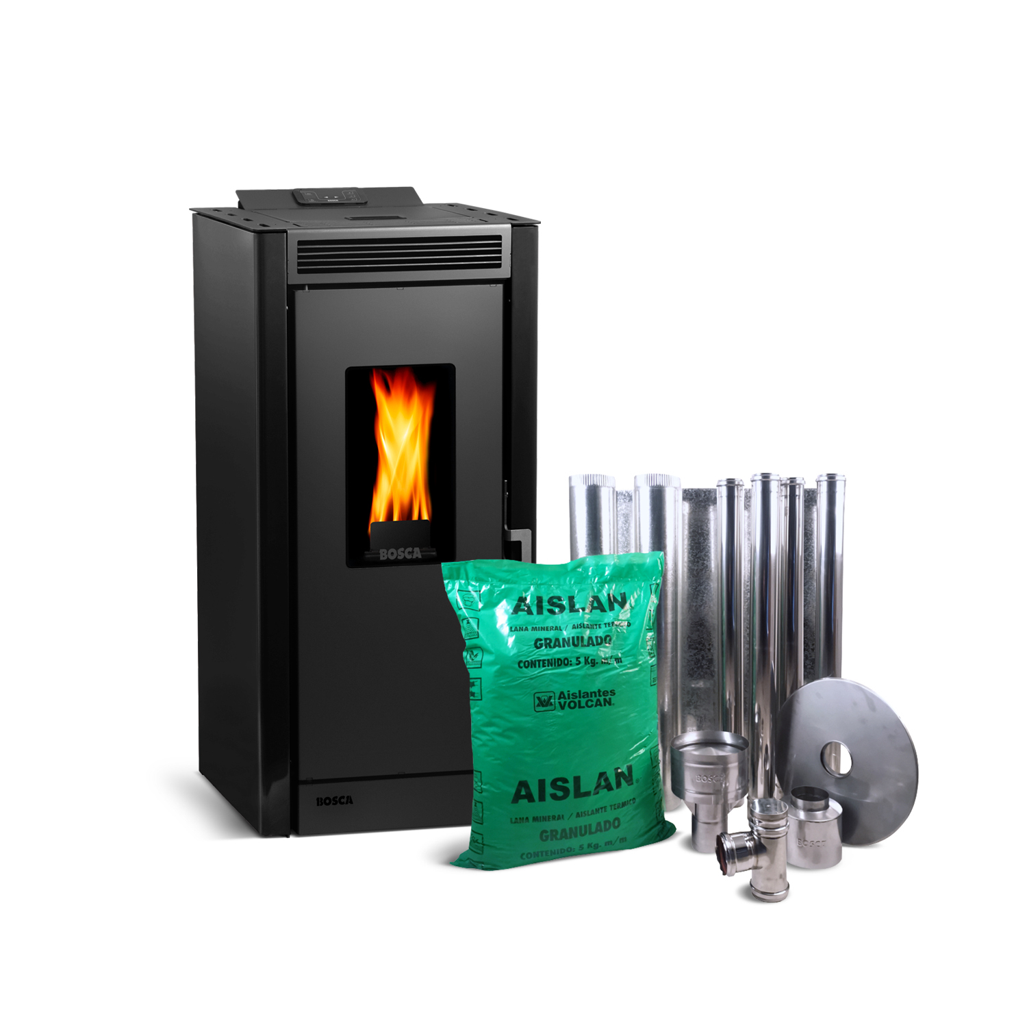 Estufa a pellet Black Vision Bosca