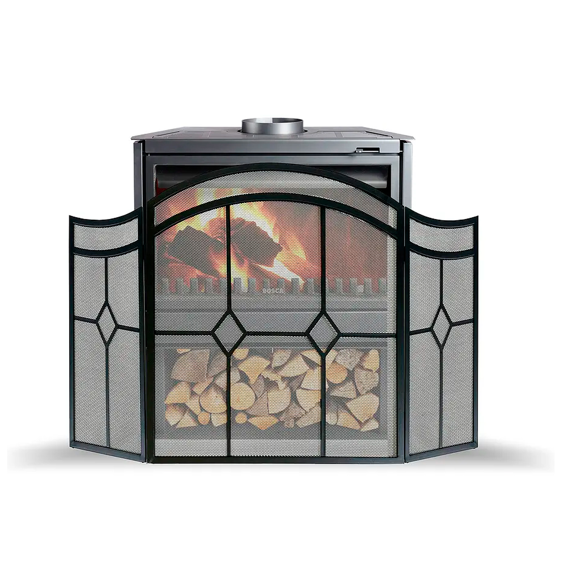 Pack Chimenea  850 Freestanding + Rejilla de seguridad