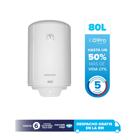 Termo Eléctrico Atlantic Opro + 80 litros