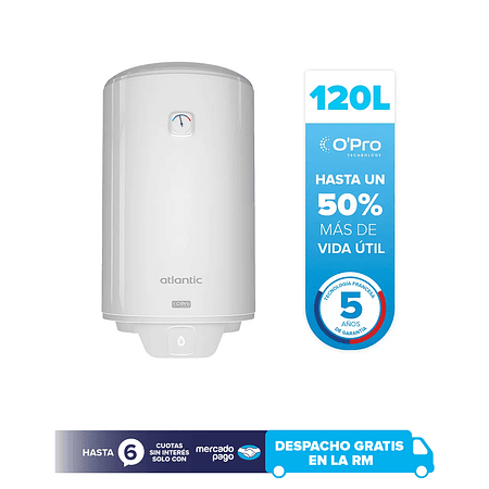Termo Eléctrico Atlantic Opro + 120 litros