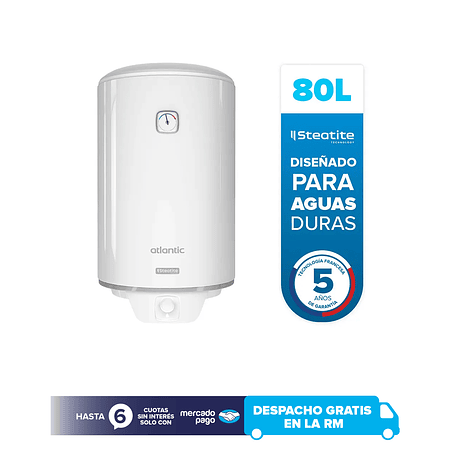 Termo Eléctrico Atlantic Steatite 80 litros
