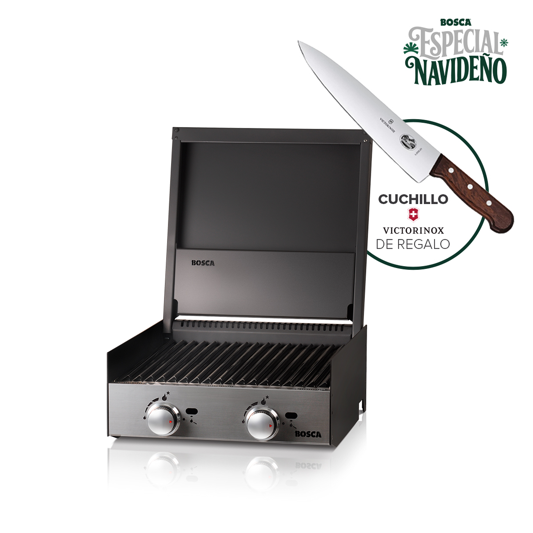 Pack Parrilla a Gas Block 500 + Cuchillo de cocina Regalo 