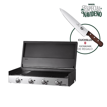 Pack Parrilla Gas Bosca Block 1000 + Cuchillo Cocina Regalo 