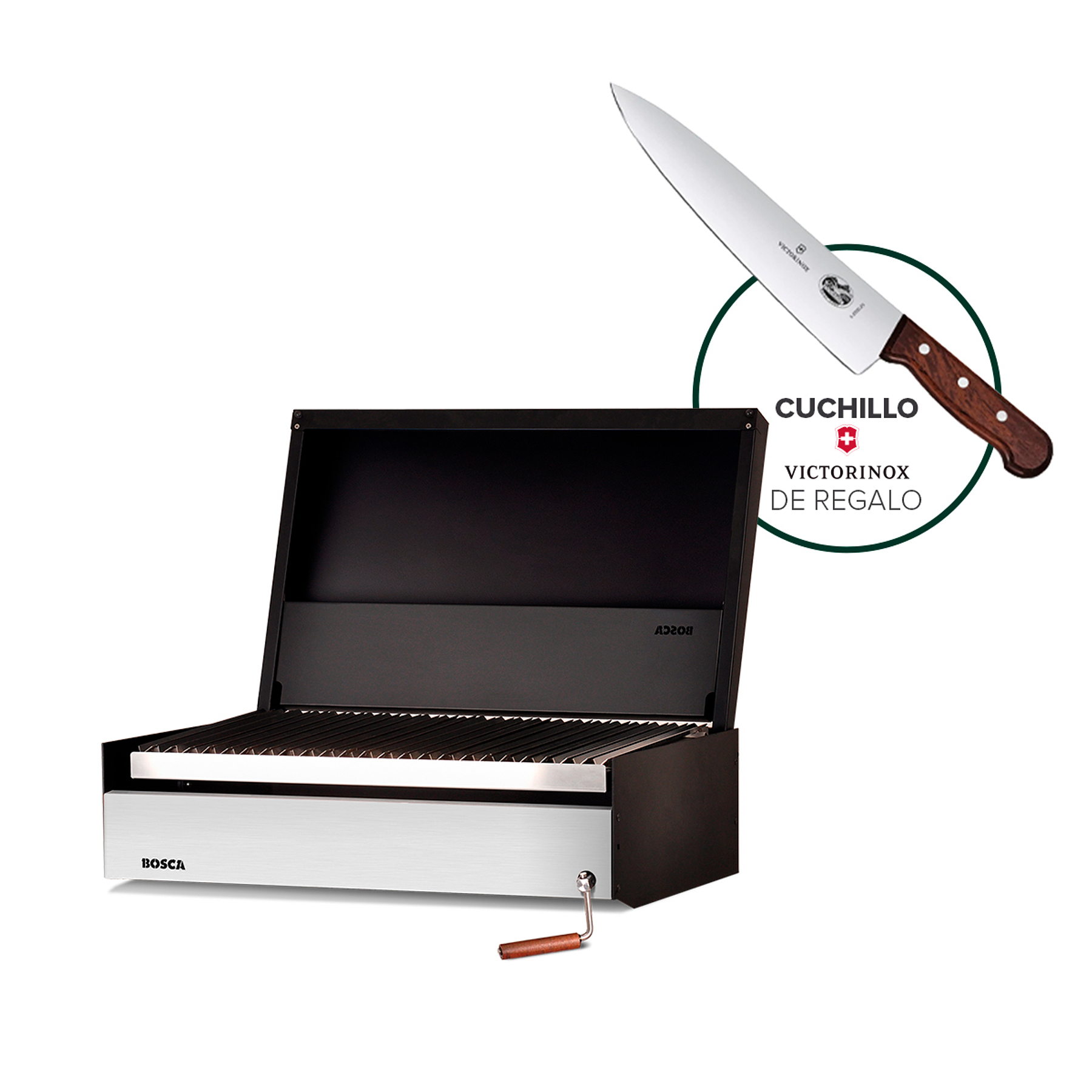 Pack Parrilla a carbon Block 750 + Cuchillo de Cocina de regalo 