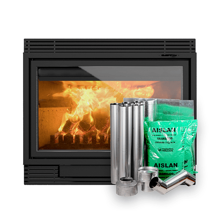 Chimenea a leña 1100 + kit de instalación