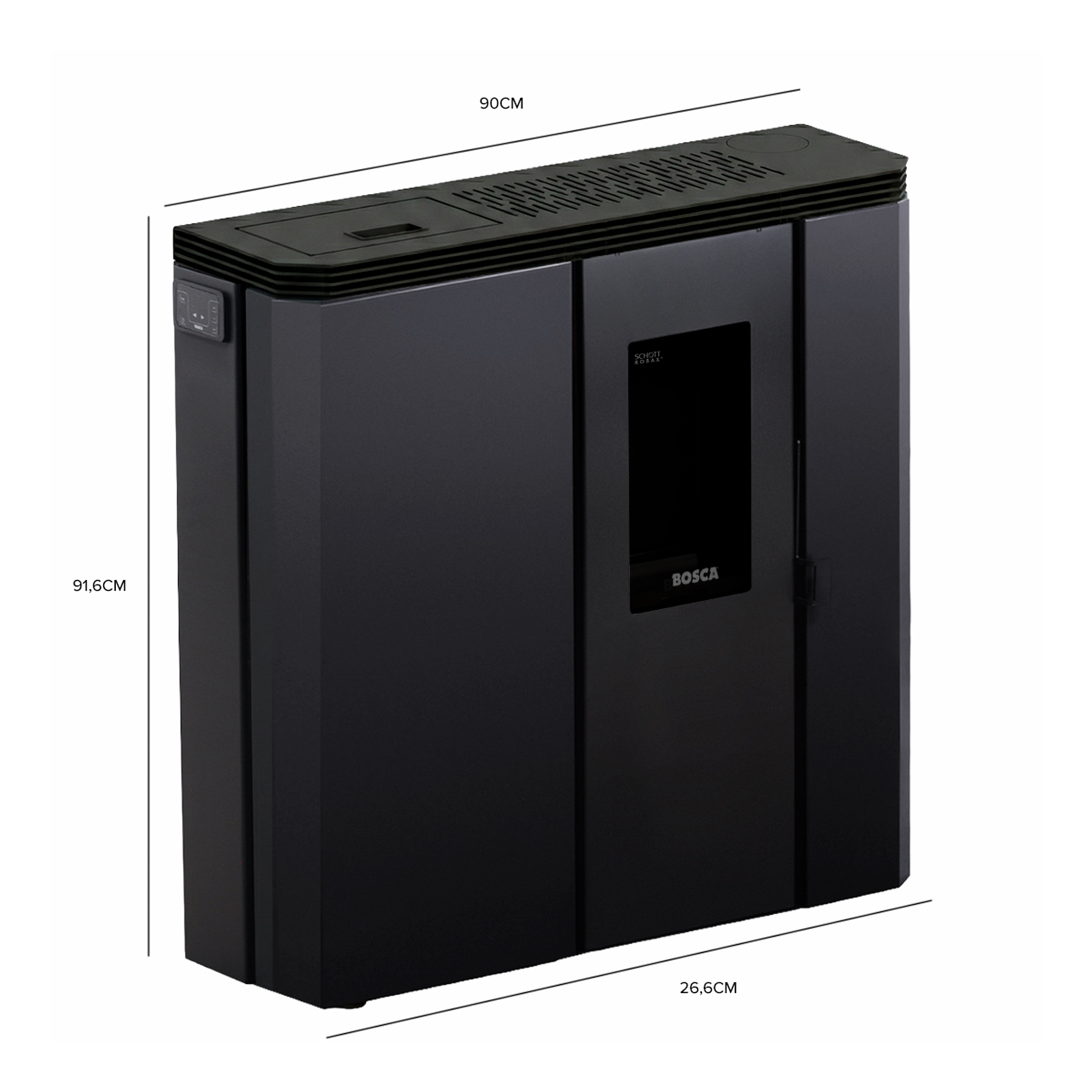 Estufa a pellet FIT+ Black Vision Charcoal