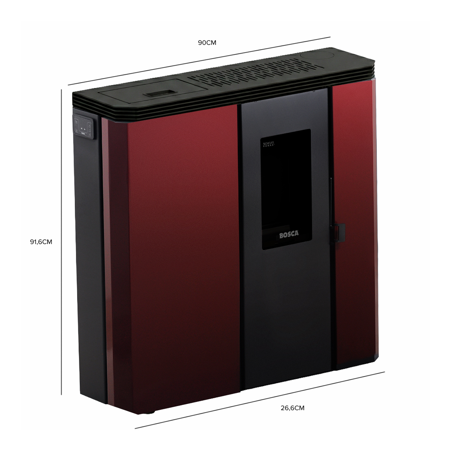 Estufa a pellet FIT+ Black Vision Burdeo