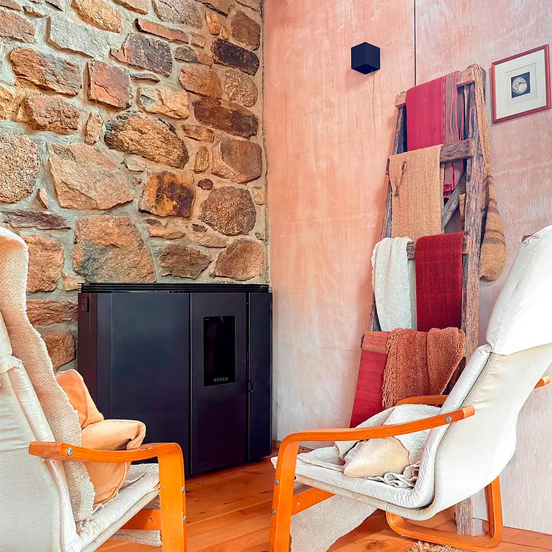 Estufa a pellet de pasillo Black Vision Fit charcoal + kit de instalación