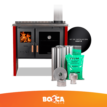 Cocina a Leña Bosca Hestia 90  + Kit de instalación