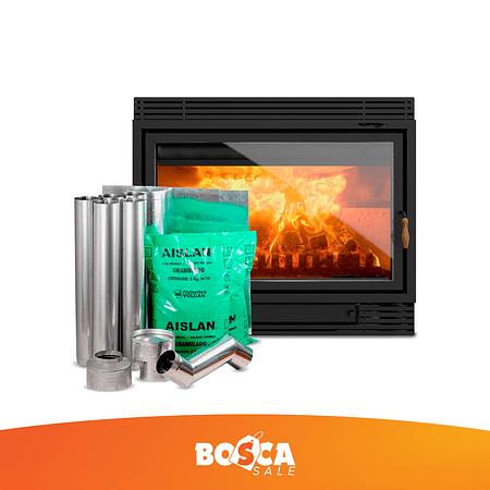 Chimenea a leña 1100 + kit de instalación