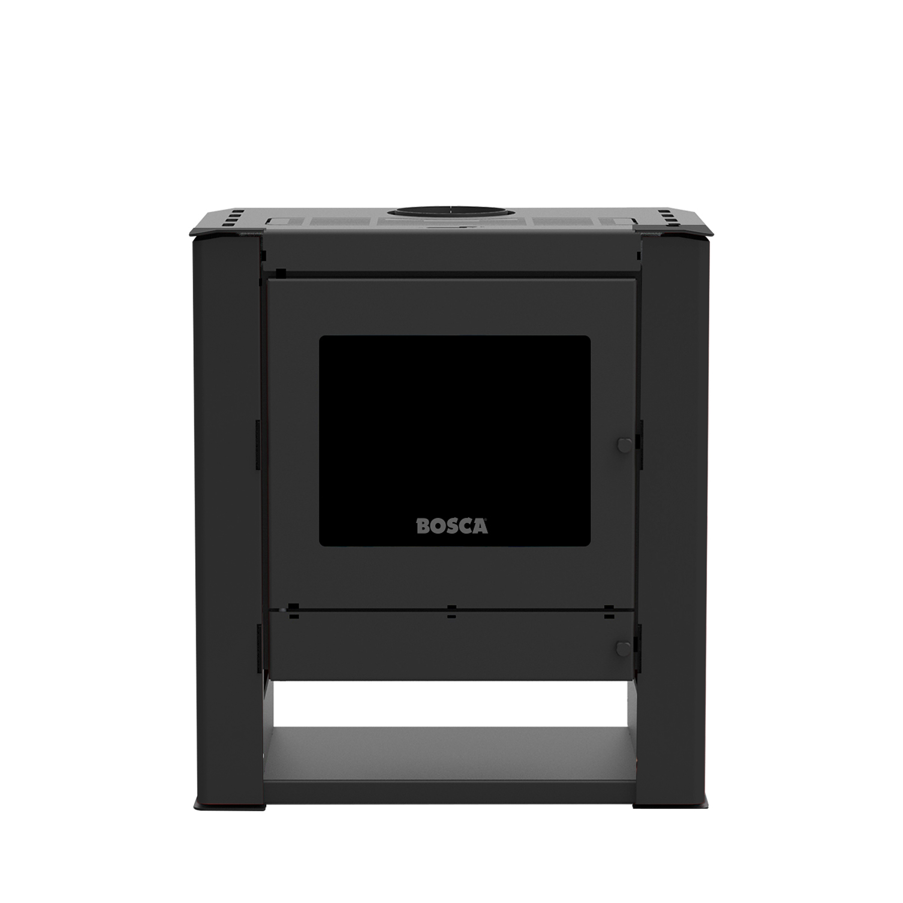 Estufa a leña Gold 500 Black Vision Charcoal + kit de Instalación