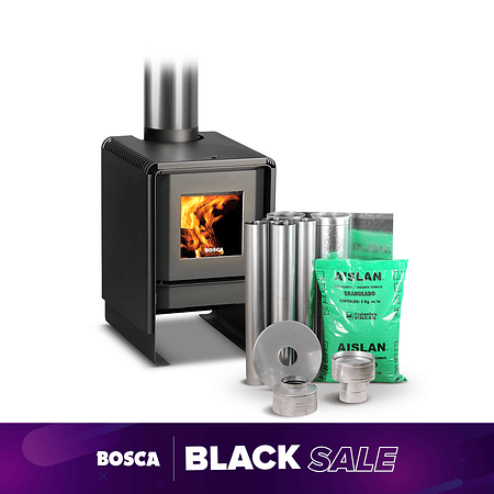 Estufa a Leña Eco 360 + kit de instalación