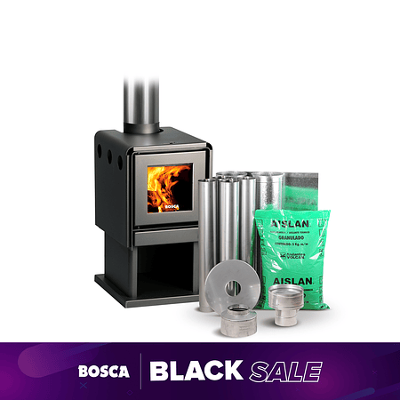 Estufa a Leña Limit 350 + kit de instalación