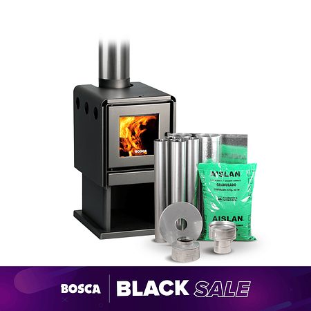 Estufa a Leña Limit 380 + kit de Instalación