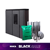 Estufa a pellet de pasillo Black Vision Fit charcoal + kit de instalación
