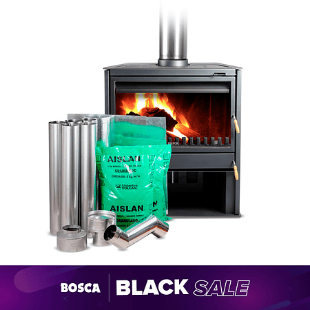 Chimenea a leña 850 FS+ kit de instalación